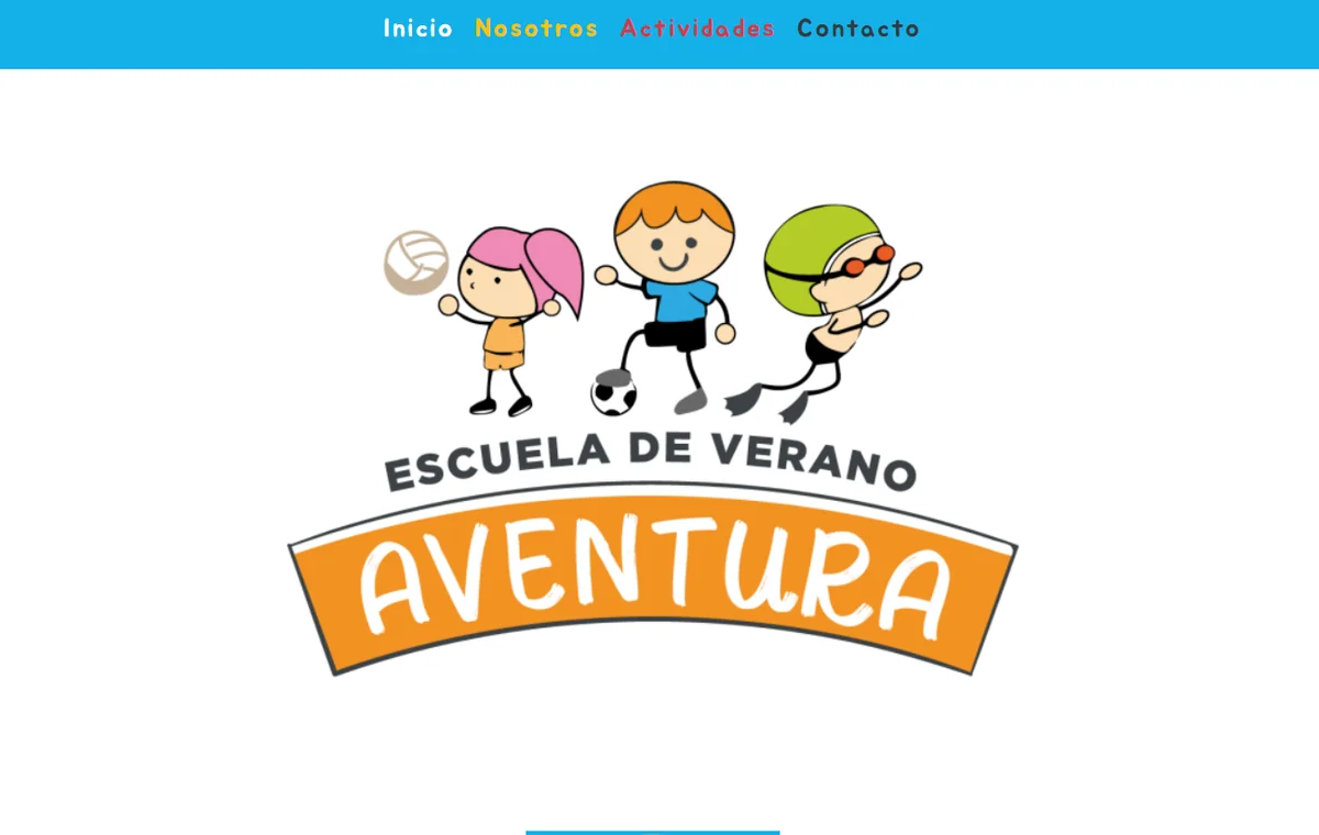Captura del proyecto Escuela de Verano Aventura